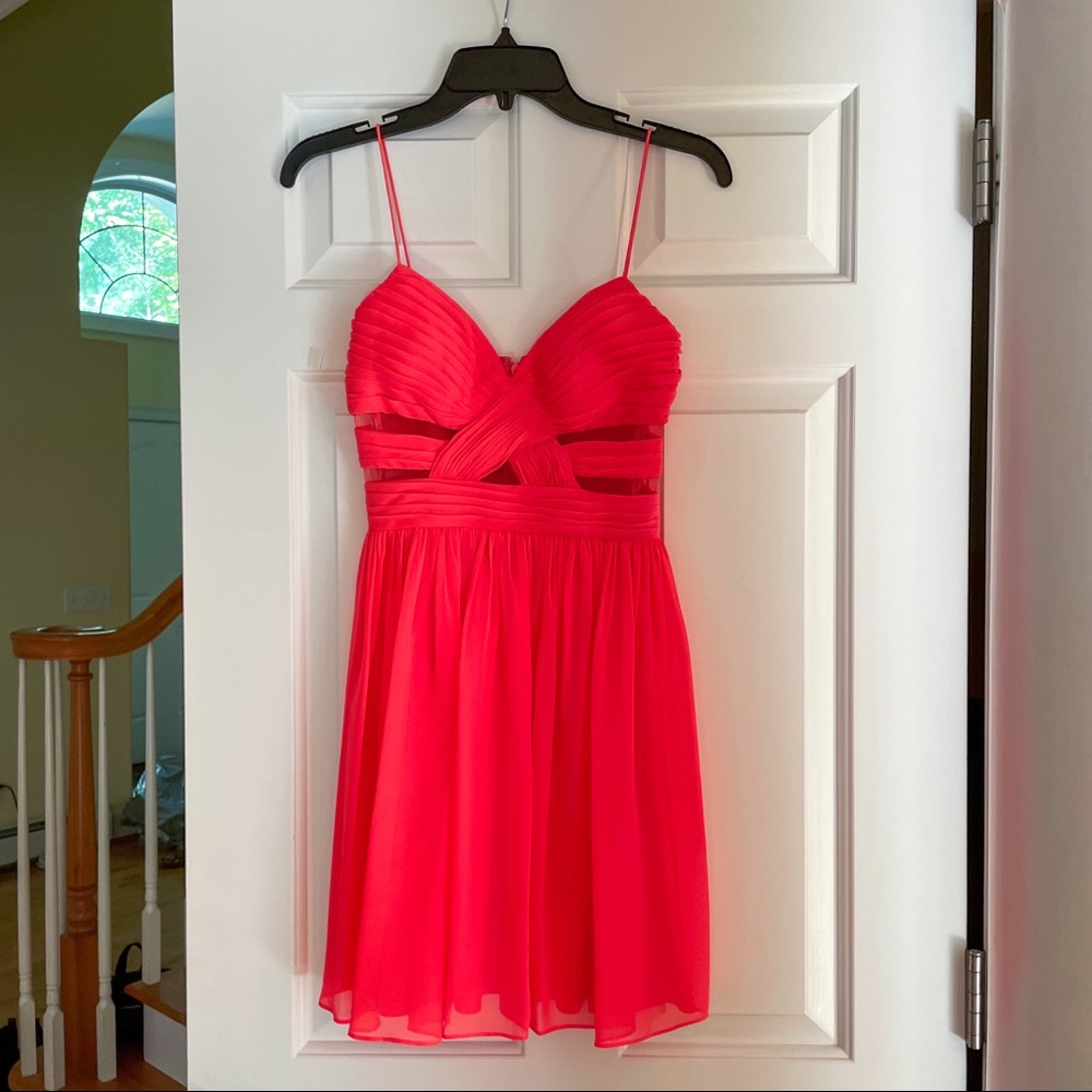 Bright coral Hailey Logan dress